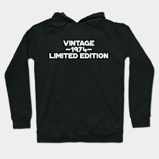 Vintage 1974 Limited Edition White 50th Birthday Hoodie